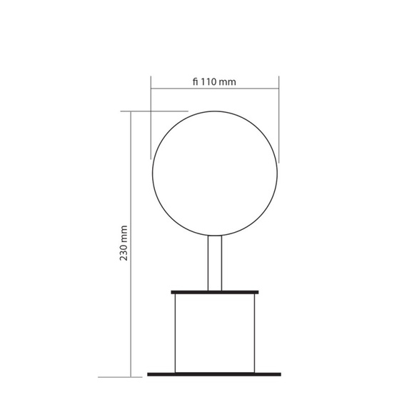 Lampka nocna czarna Ramko Nela 66542 