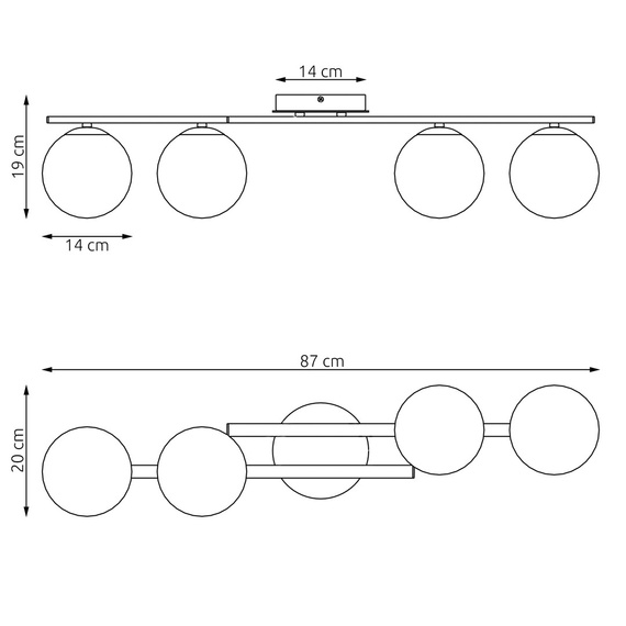 Zwis Emibig Kairo 4 Bl Grafit (1447/4)