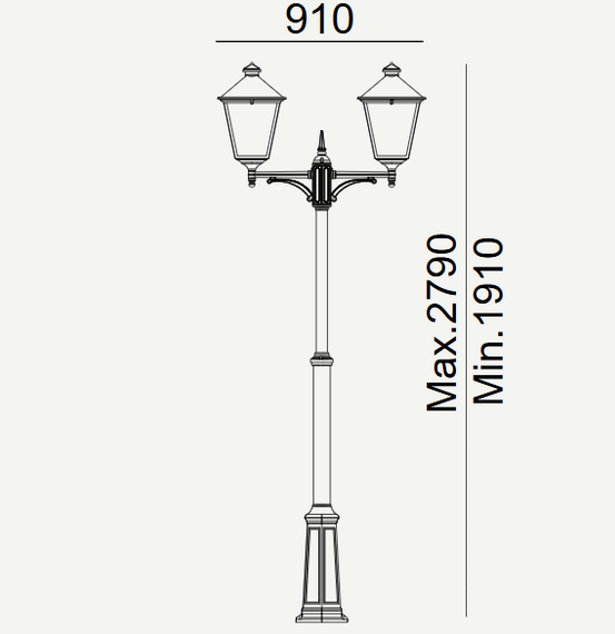 Norlys 4128BL Lampa stojąca zewnętrzna London Big