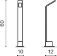 Azzardo Agape 60 AZ3482 Lampa stojąca zewnętrzna