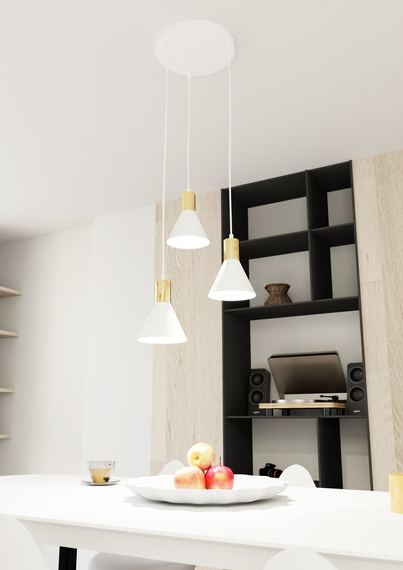 Lampa Wisząca Emibig Rosa 3 Prem Wh (1389/3PREM)