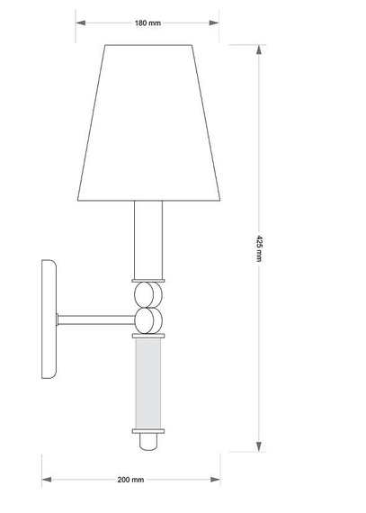 Kinkiet Kutek Tamara TAM-K-1(P/A) Patyna