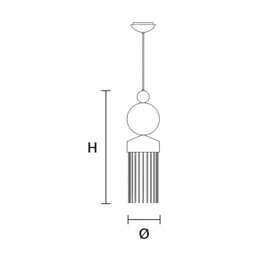 Lampa wisząca Włoska Masiero Nappe XM3