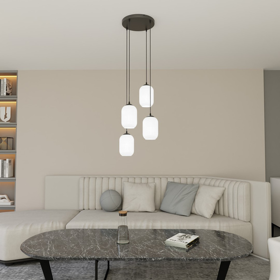 Żyrandol Emibig Verdi 4prem Bl Opal (1435/4PREM)