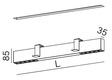 Oprawa wpuszczana AQForm Rafter section 213 cm złoty 30269-L930-WW-00-19