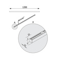 Cleoni FP003/A3/P/OP/117/830 Oprawa sufitowa MINILine 22,8 LED 120cm