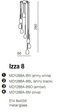 Lampa wisząca AZzardo IZZA 8 AZ0159 czarna