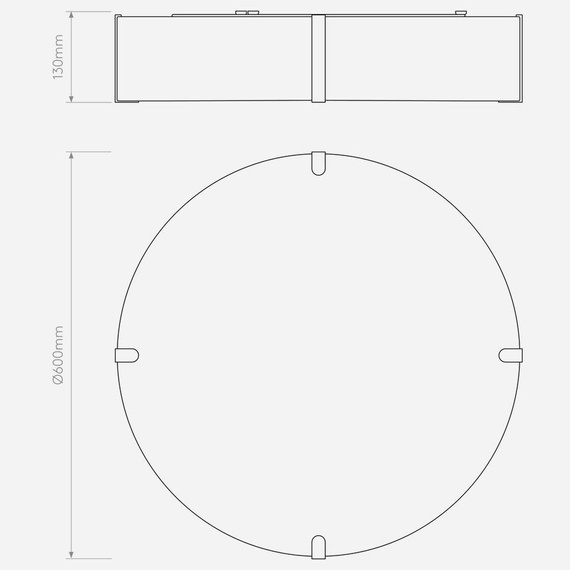 Astro Elba Round 60 cm Plafoniera 5042003+1462003