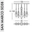 Lampa wisząca Evi Style SAN MARCO SO 5B