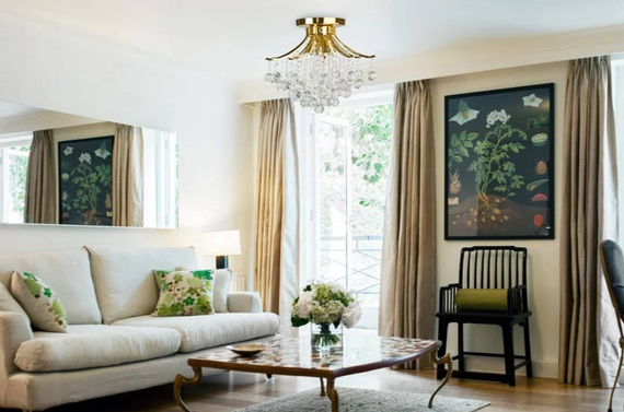 Plafoniera kryształowa Elem Wenecja 5191/4 TR Złoty