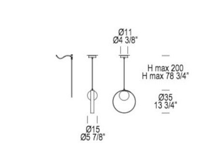 Lampa Wisząca Leucos GIUKO S1 heban