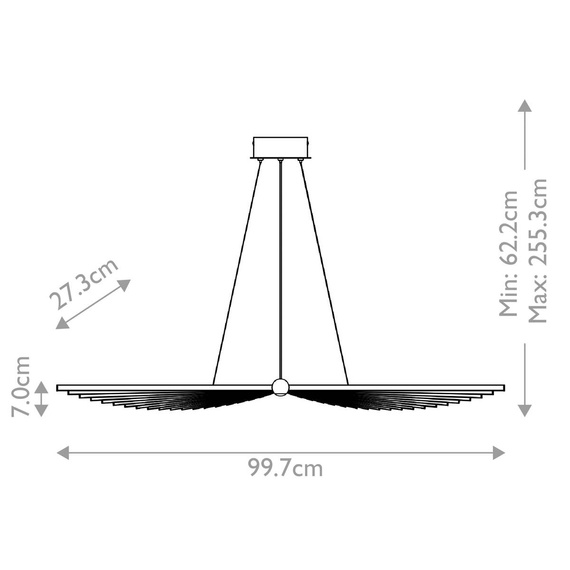 Eurofase QN-SERAPH-LP-L-BLK Seraph Lampa wisząca