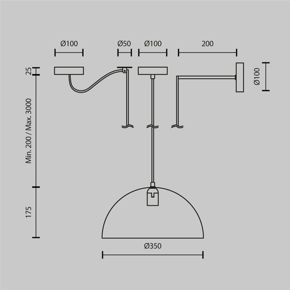 Maytoni MOD168PL-01W Basic colors Zwis