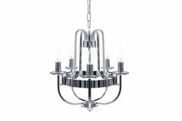 Lampa zwieszana Chromowy Berella Light Erno 5 BL0738