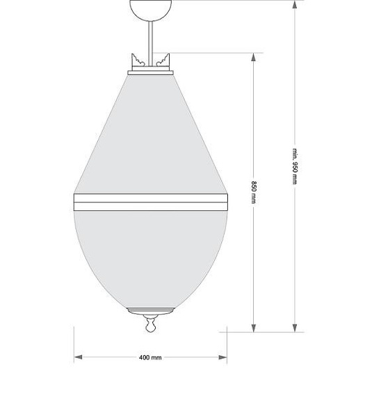 Kryształowa lampa wisząca Kutek Arezzo ARE-PL-8(P)400 Patyna