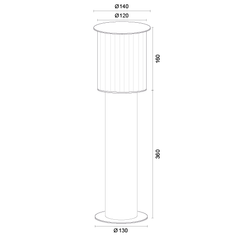 Lampa Stojąca Zewnętrzna Argon Norfolk 8749