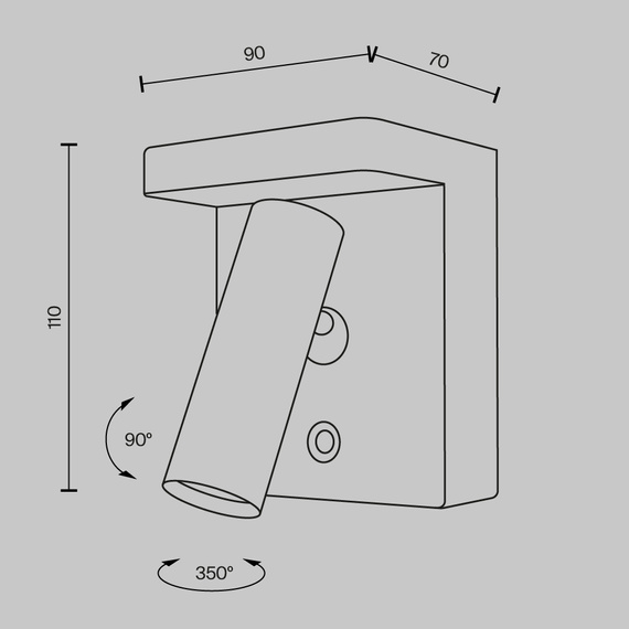 Oprawa Ścienna Maytoni Aron C179WL-L7B2.7K-DE