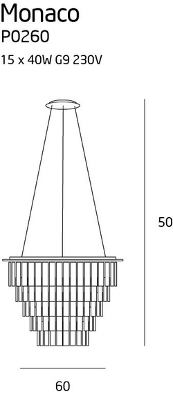 Żyrandol Maxlight Monaco P0260