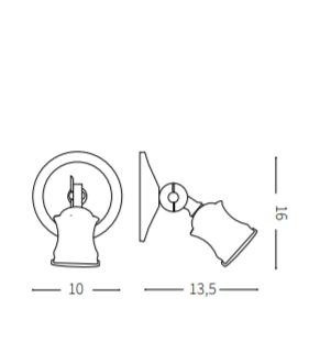 Lampa ścienna Ideal Lux Barber AP1