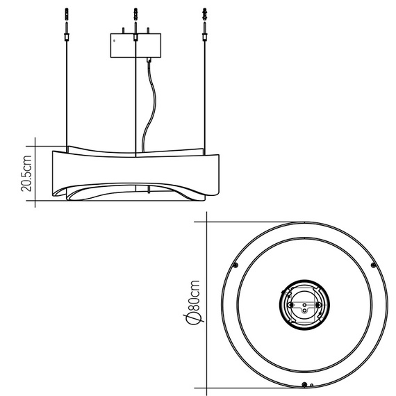 Zwis Ledowy Accord Lighting Horizon QN-HORIZON-RING-LED-80-TEAK