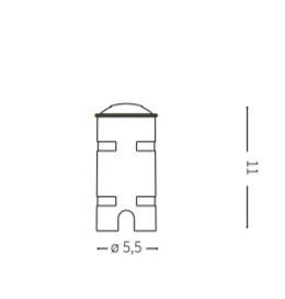 Oprawa najazdowa Ideal Lux Rocket Mini PT1 One side