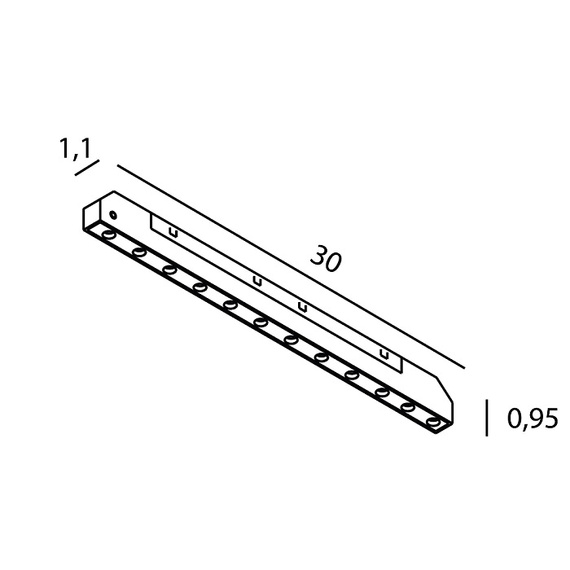 Oprawa rastrowa płaska Maxlight Micro11 N0009N 12W 3000K Czarna