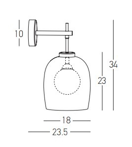 Lampa Ścienna Zambelis 22052