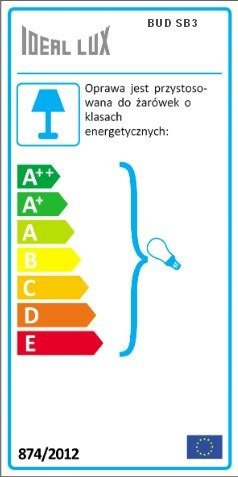 Lampy Wiszące Ideal Lux BUD SB3