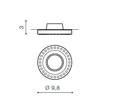AZzardo Simon R AZ1614  chrom oprawa wpuszczana