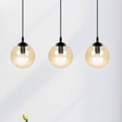 Wisząca lampa COSMO 3 BL MIODOWY czarny (713/3) - Emibig