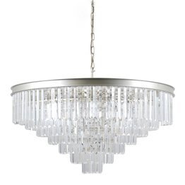 Italux Verdes szampańskie złoto Ø85cm Żyrandol z kryształami