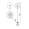 Lampa wisząca LA362/A2/G/962 Cleoni Clar 25