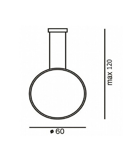 Lampa wisząca złota Ramko Echo Vertical 67950 60 cm