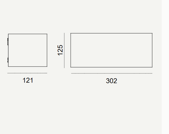 Oprawa ścienna Zewnętrzna 1300BL Norlys Asker Góra&Dół