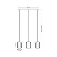 Lampa Wisząca Emibig Verdi 3 Bl Opal (1435/3)