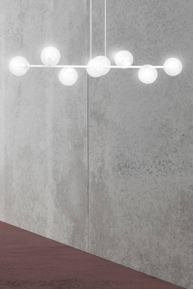 Wisząca lampa ROSSI 8 WH TRANSPARENT biały (877/8) - Emibig