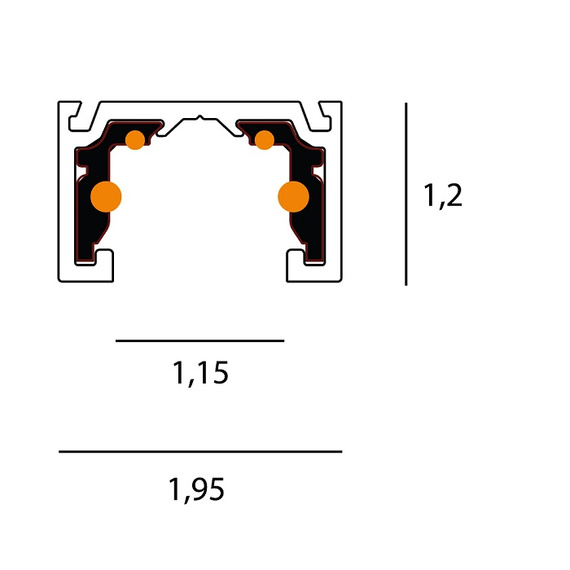 Maxlight Micro11 NT0006 Szynoprzewód natynkowy 1mb czarny