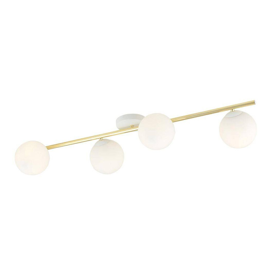 Sufitowy plafon SPLENDI 4 WH OPAL biały-Złoty (1249/4) - Emibig