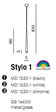AZZARDO Stylo 1 AZ0206 Biała Lampa Wisząca