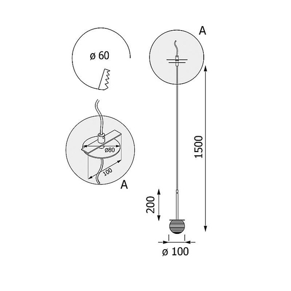 Lampa wisząca LA362/A2/B/192 Cleoni Clar 25