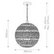 Elstead Lighting QZ-LINDENDALE-P-AWH Lampa Wisząca