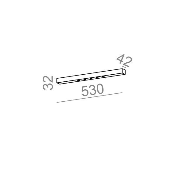 Plafon Aquaform Lens Line surface 53 cm 40258-M927-W3-00-12