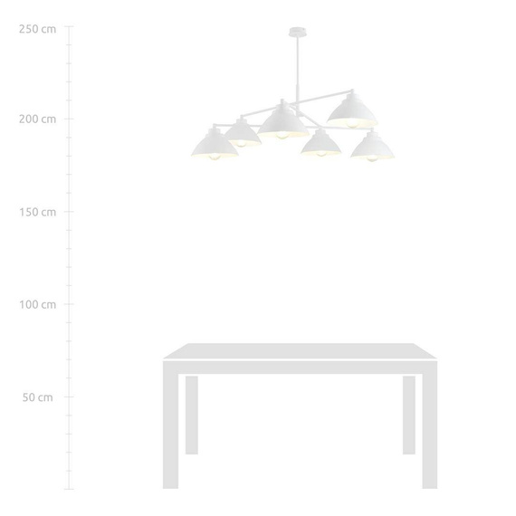 żyrandol MAVERICK 6 WHITE biały (1212/6) - Emibig