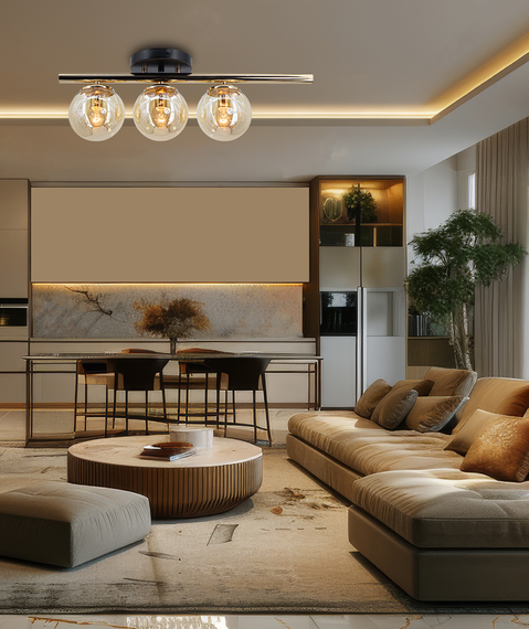 Lampa Wisząca Elem Arg0 8434/3 TR BL