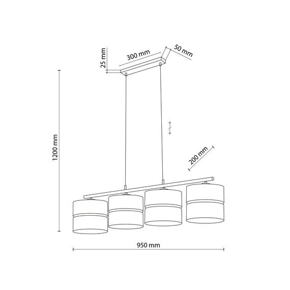 Lampa Wisząca TK Lighting Calma 11603