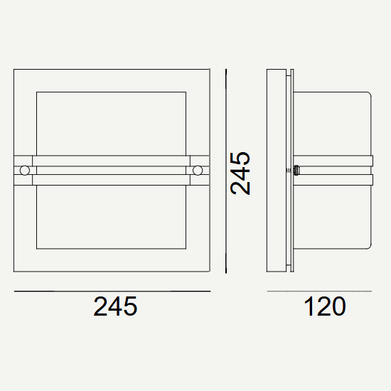 Norlys Lampa ścienna zewnętrzna Bern stal nierdzewna 650ST