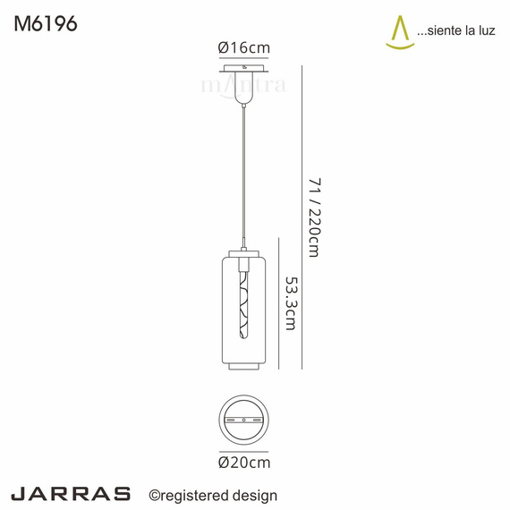 Lampa wisząca Mantra Jarras 6196