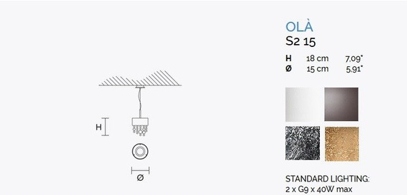 Lampa Wisząca MASIERO Ola S2 15 biała