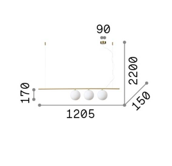 Ideal Lux 282114 Zwis Perline