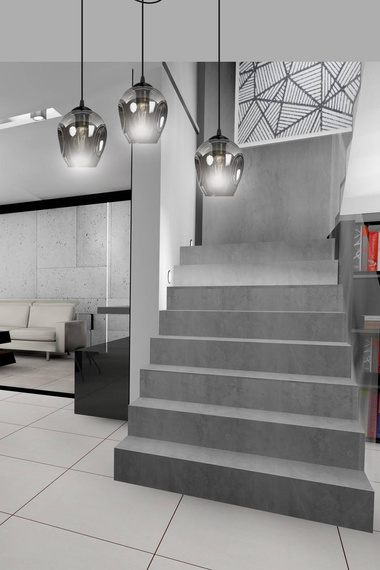 Wisząca lampa LEVEL 3 BL GRAFIT czarny (757/3) - Emibig